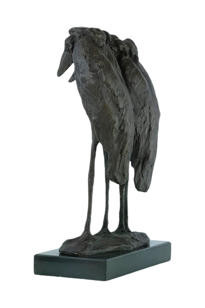 Bronze sculpture of a marabou couple after Rembrandt Bugatti