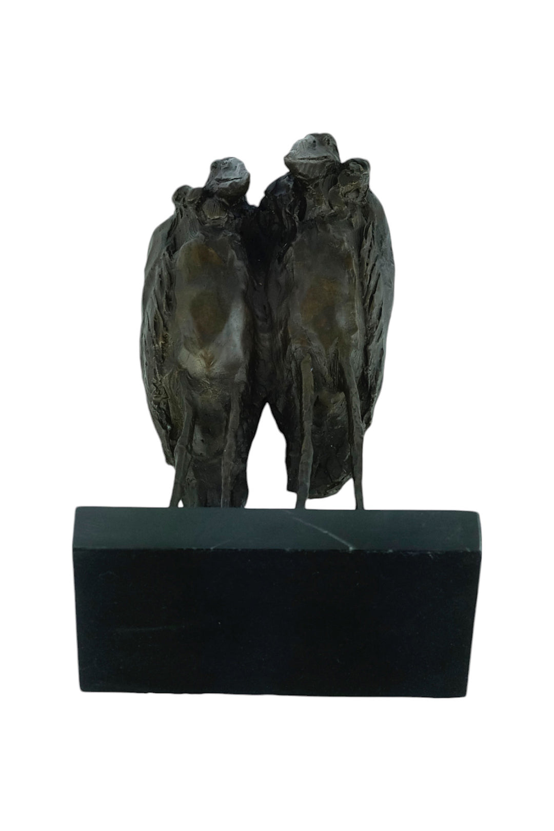 Bronze sculpture of a marabou couple after Rembrandt Bugatti