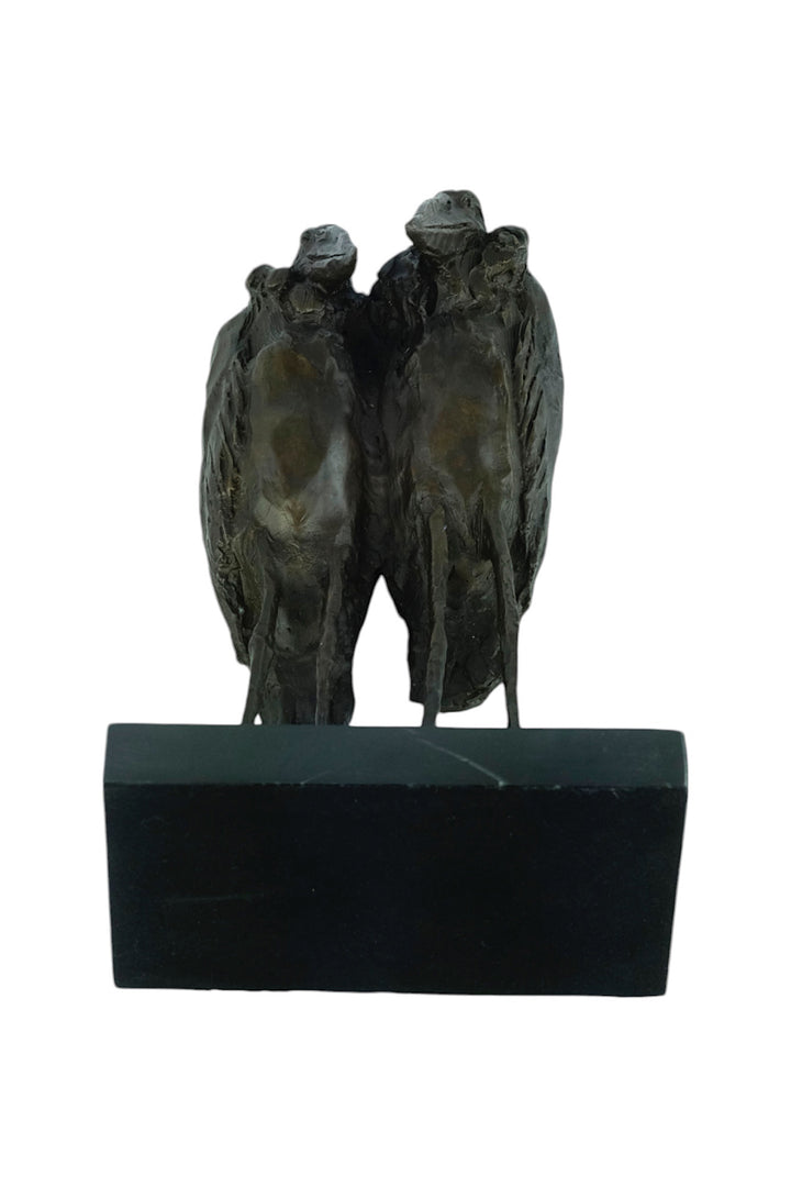 Bronze sculpture of a marabou couple after Rembrandt Bugatti