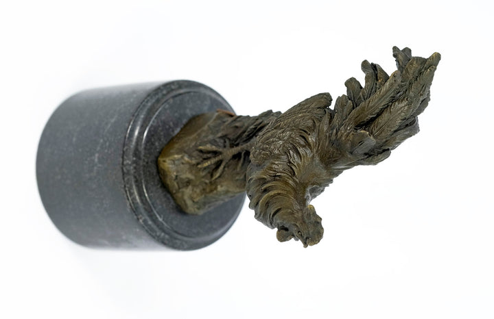 Bronze sculpture of a rooster