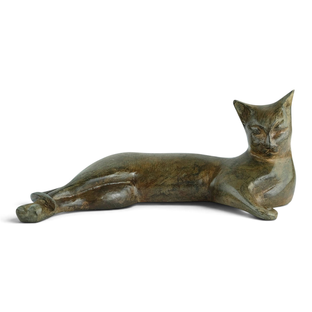 Bronze cat sculpture by Pierre Chenet