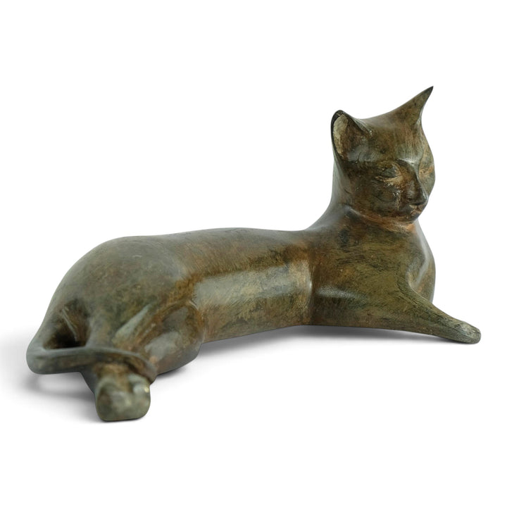 Bronze cat sculpture by Pierre Chenet