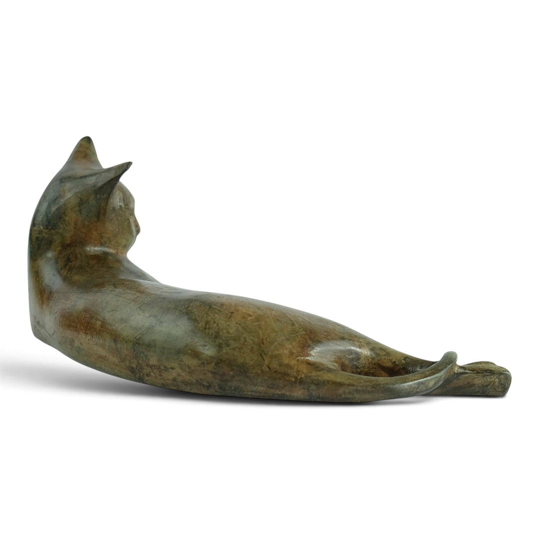 Bronze cat sculpture by Pierre Chenet