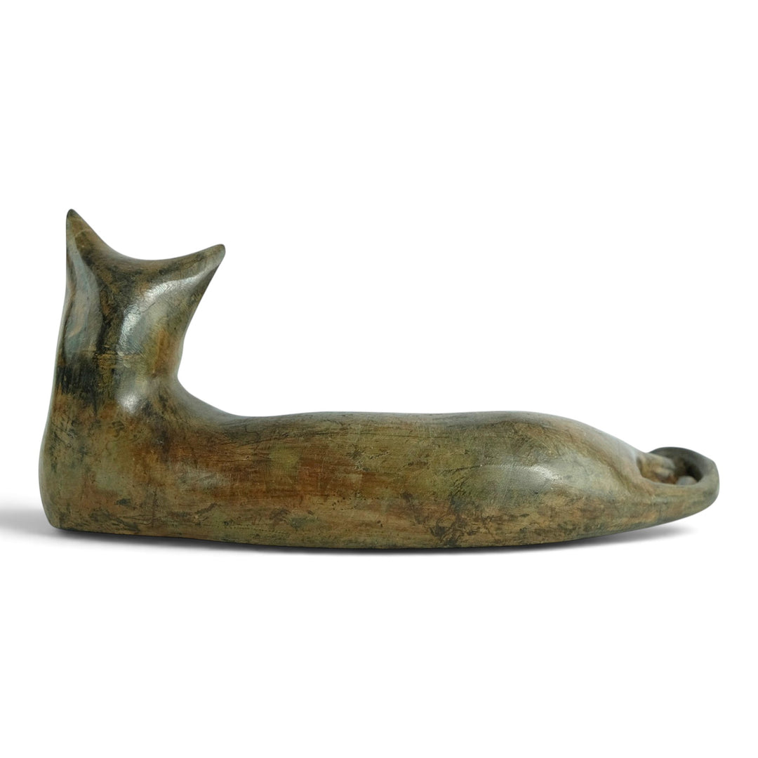 Bronze cat sculpture by Pierre Chenet