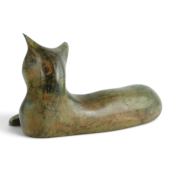 Bronze cat sculpture by Pierre Chenet