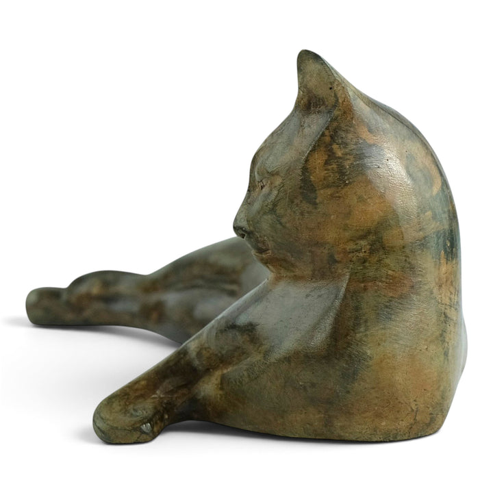Bronze cat sculpture by Pierre Chenet