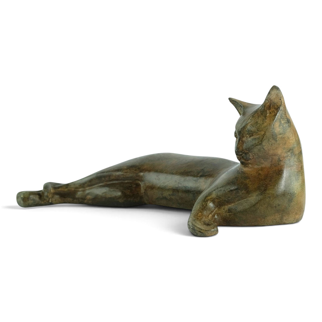 Bronze cat sculpture by Pierre Chenet