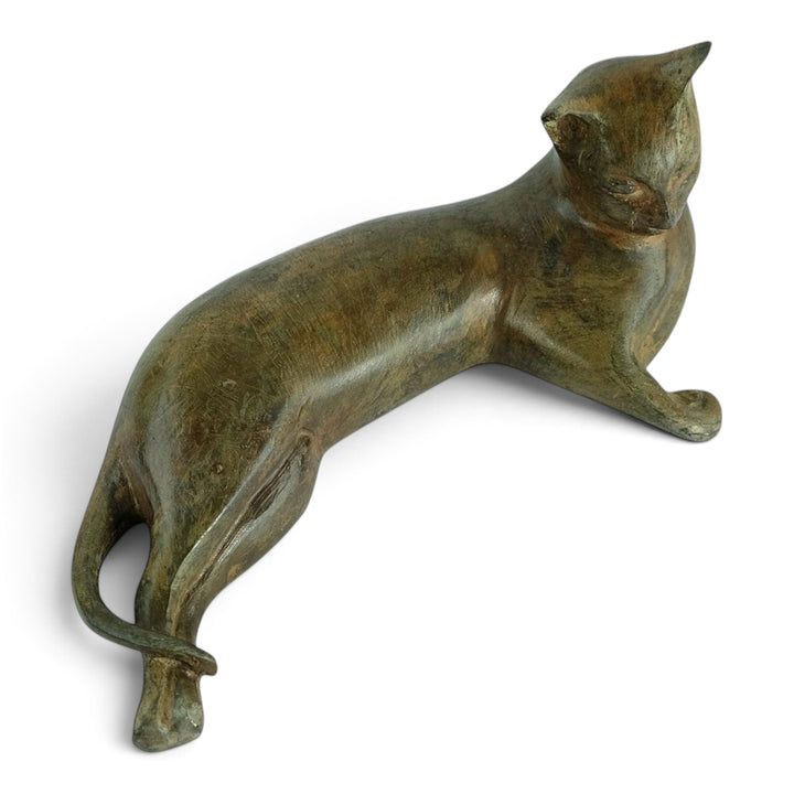 Bronze cat sculpture by Pierre Chenet