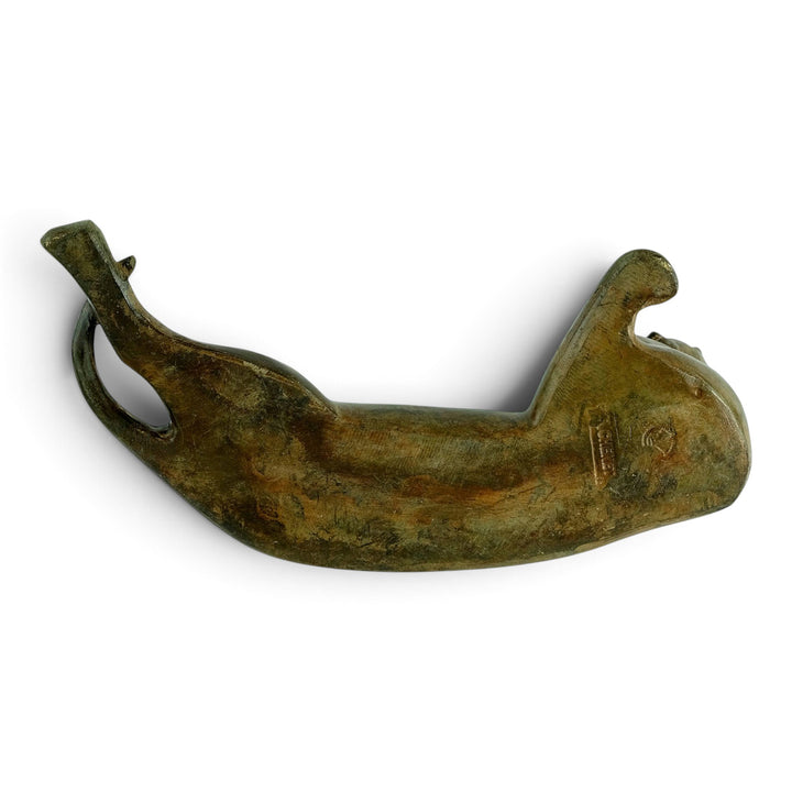 Bronze cat sculpture by Pierre Chenet
