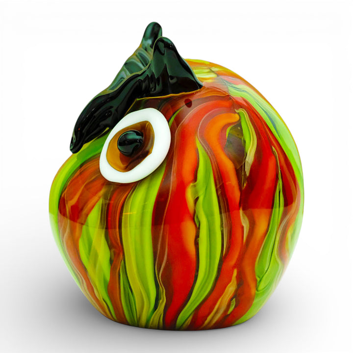 Colourful glass owl in Murano style