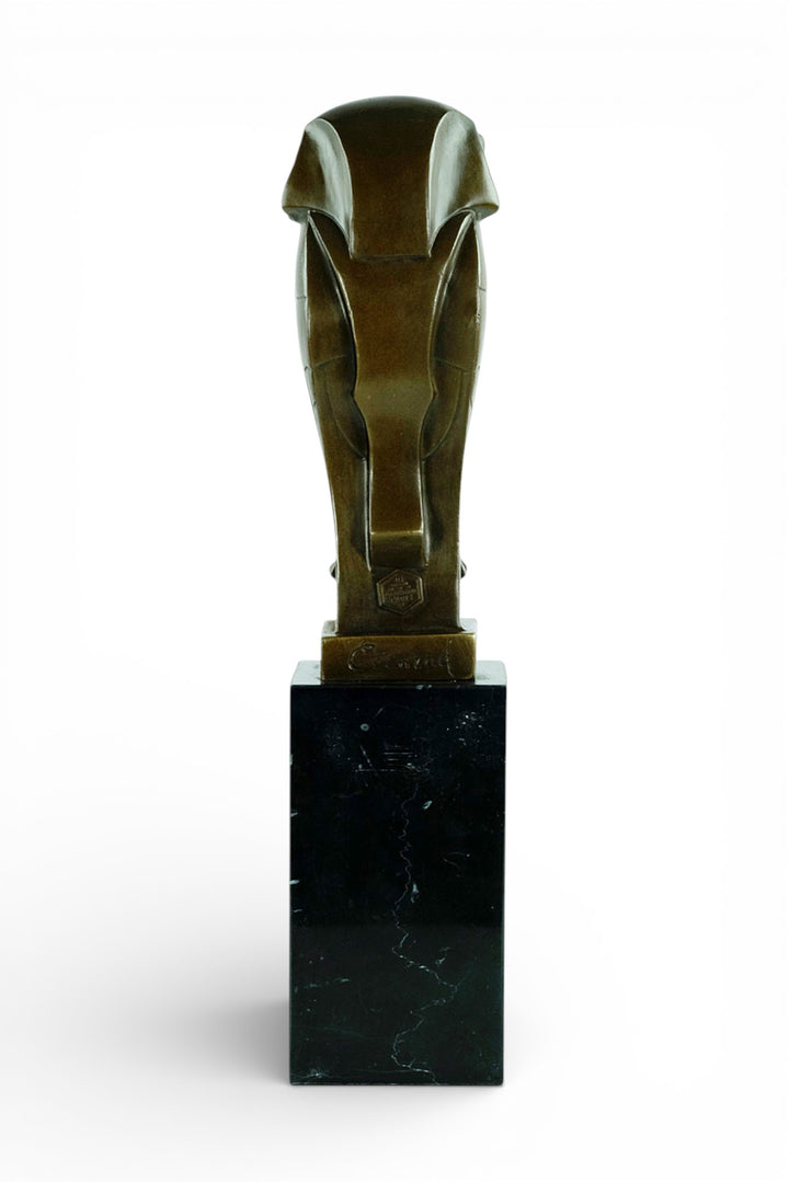 Scultura di gufo in bronzo stile Art Déco