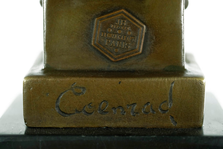 Scultura di gufo in bronzo stile Art Déco