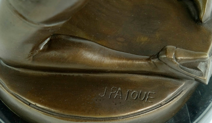 Bronze Sculpture of a Seductive Kneeling Female Nude