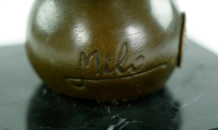 Bronze sculpture of a dancing voluptuous female in Botero style