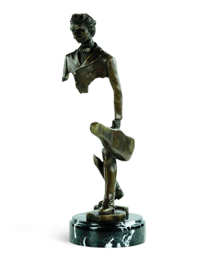 Sculpture en bronze « The Traveling Musician » – inspirée de Bruno Catalano