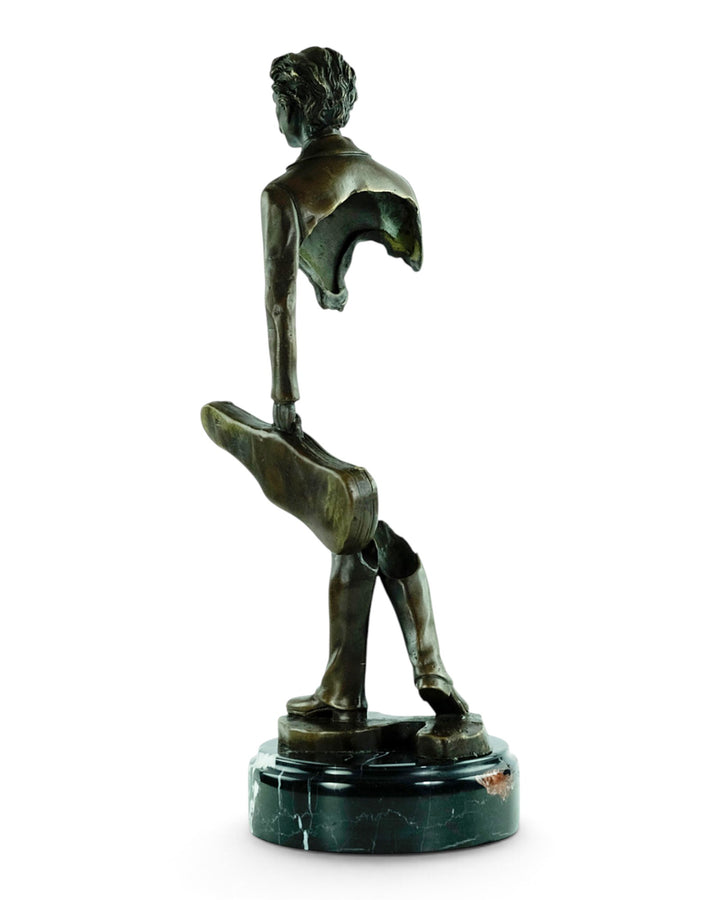 Sculpture en bronze « The Traveling Musician » – inspirée de Bruno Catalano