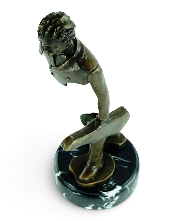 Sculpture en bronze « The Traveling Musician » – inspirée de Bruno Catalano