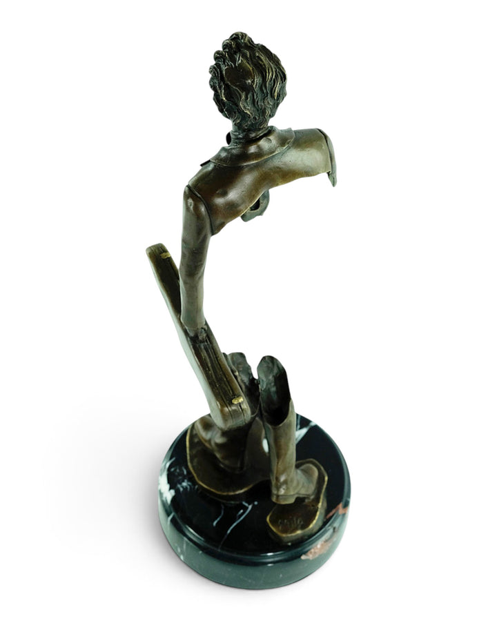 Sculpture en bronze « The Traveling Musician » – inspirée de Bruno Catalano
