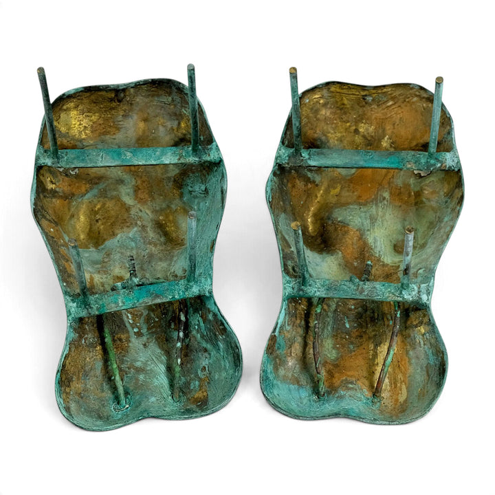 Zwei Nilpferd-Skulpturen aus Bronze mit Brunnenfunktion