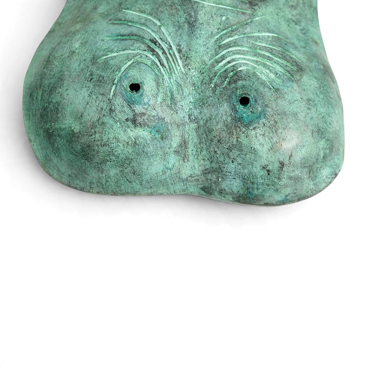 Zwei Nilpferd-Skulpturen aus Bronze mit Brunnenfunktion