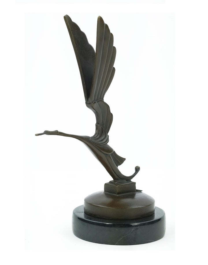 Bronze sculpture of a stork - Art Deco car mascot