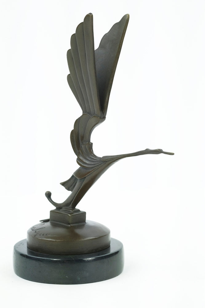 Bronze sculpture of a stork - Art Deco car mascot