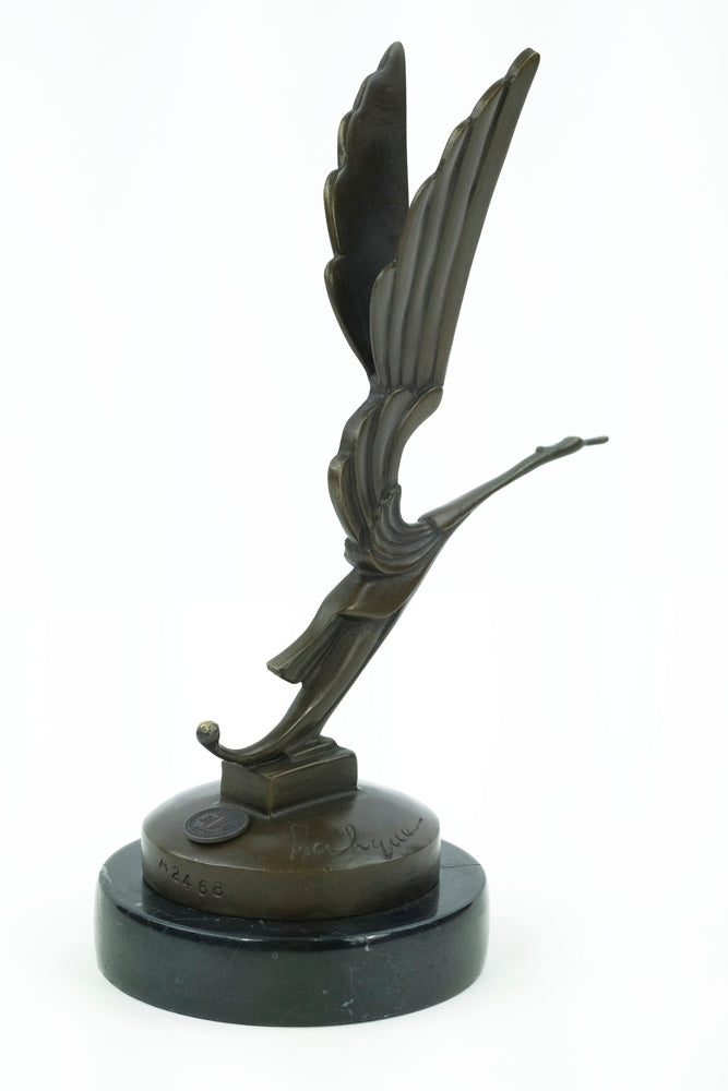 Bronze sculpture of a stork - Art Deco car mascot
