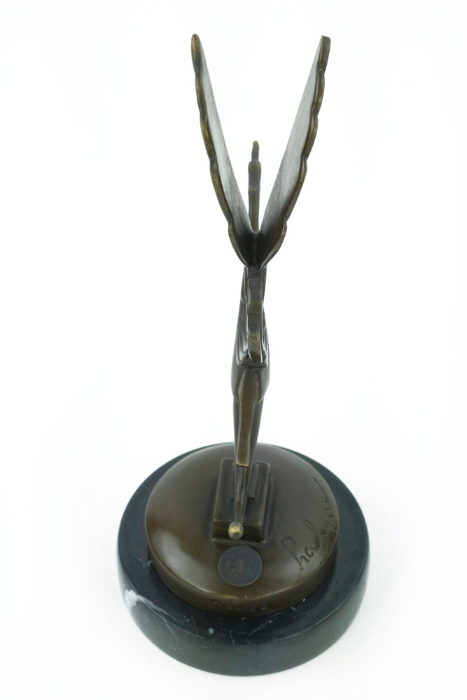 Bronze sculpture of a stork - Art Deco car mascot