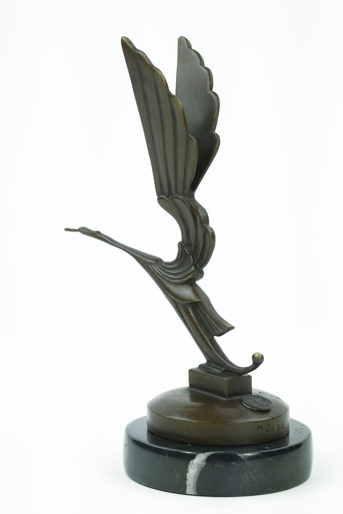 Bronze sculpture of a stork - Art Deco car mascot