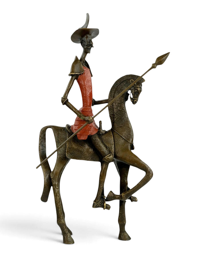 Bronzeskulptur Don Quijote zu Pferd inspiriert von Salvador Dali