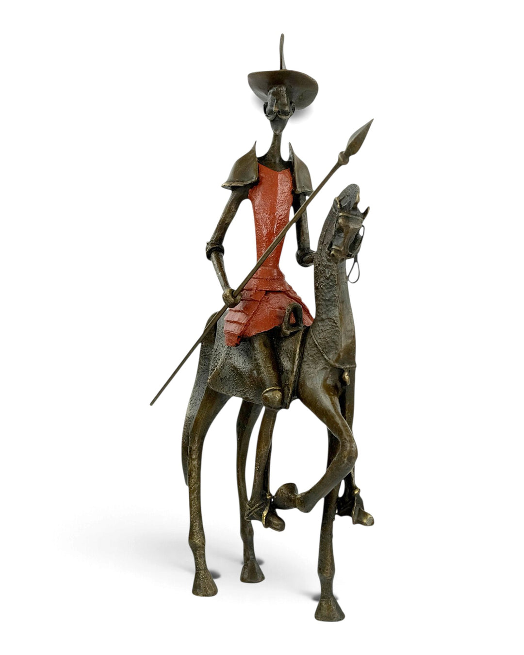 Bronzeskulptur Don Quijote zu Pferd inspiriert von Salvador Dali