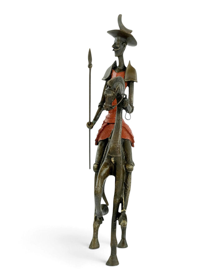 Bronzeskulptur Don Quijote zu Pferd inspiriert von Salvador Dali