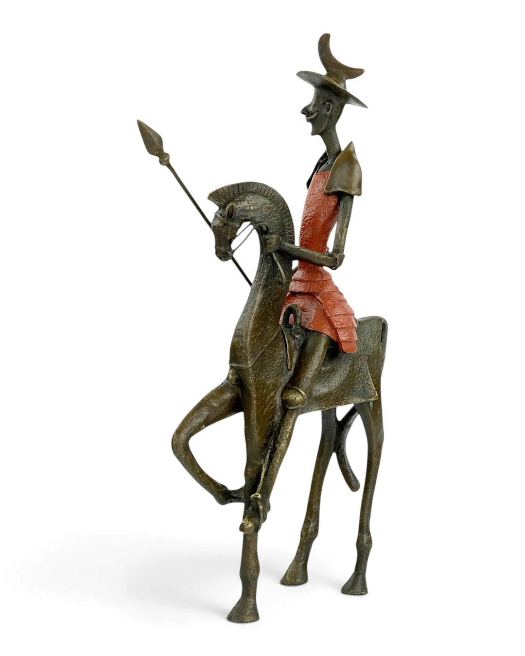 Bronzeskulptur Don Quijote zu Pferd inspiriert von Salvador Dali