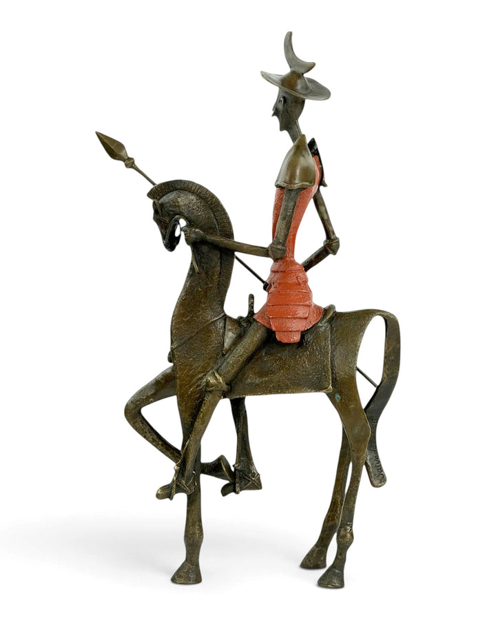 Bronzeskulptur Don Quijote zu Pferd inspiriert von Salvador Dali
