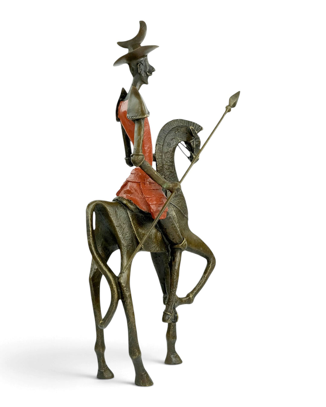 Bronzeskulptur Don Quijote zu Pferd inspiriert von Salvador Dali