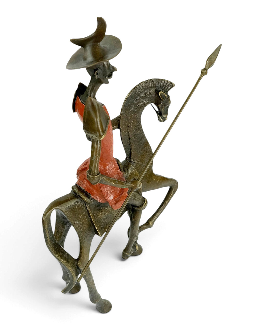 Bronzeskulptur Don Quijote zu Pferd inspiriert von Salvador Dali