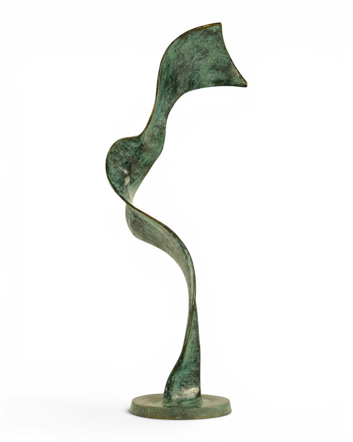 Scultura astratta in bronzo dalle forme fluide di Ben Wouters