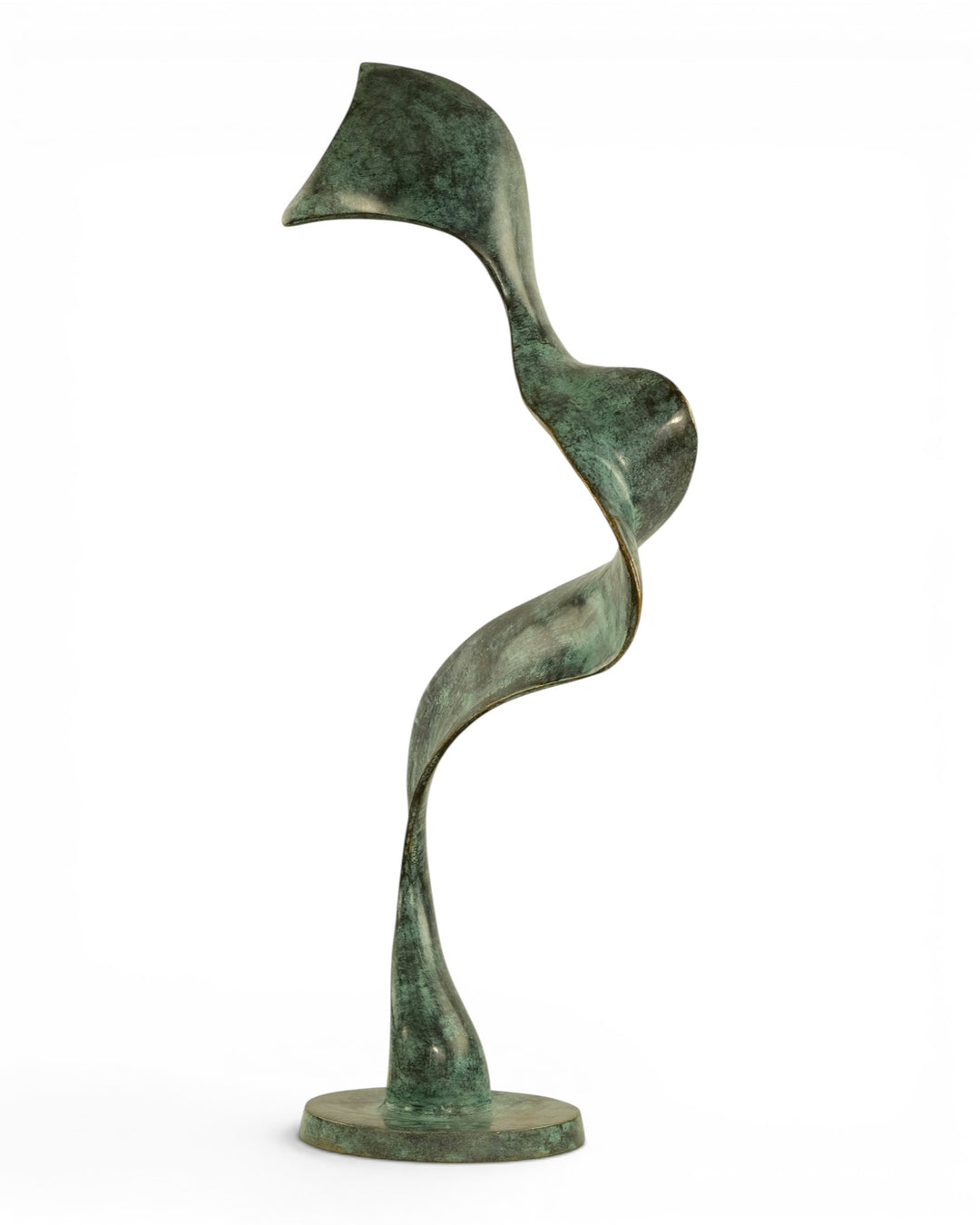 Scultura astratta in bronzo dalle forme fluide di Ben Wouters