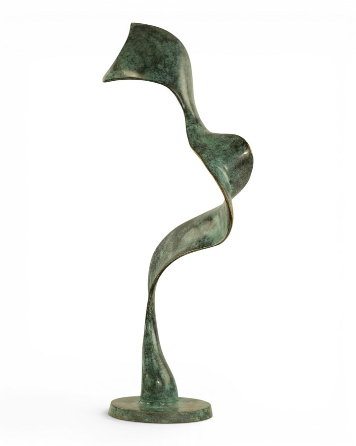Scultura astratta in bronzo dalle forme fluide di Ben Wouters