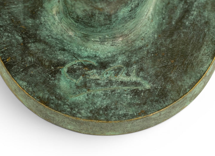 Scultura astratta in bronzo dalle forme fluide di Ben Wouters