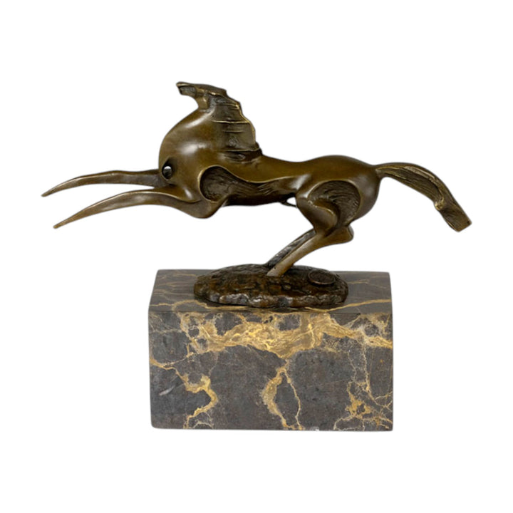 Abstract bronze horse sculpture