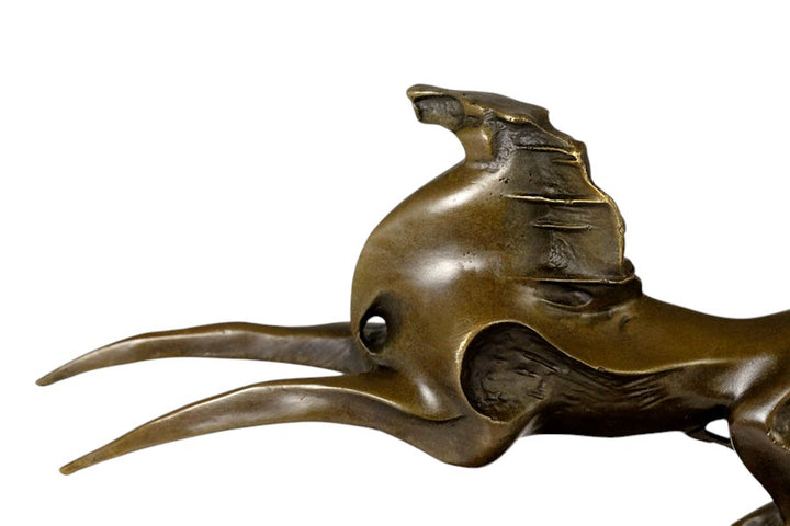 Abstract bronze horse sculpture