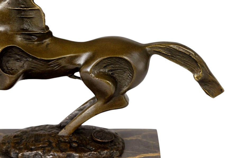 Abstract bronze horse sculpture
