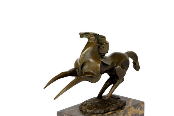 Abstract bronze horse sculpture