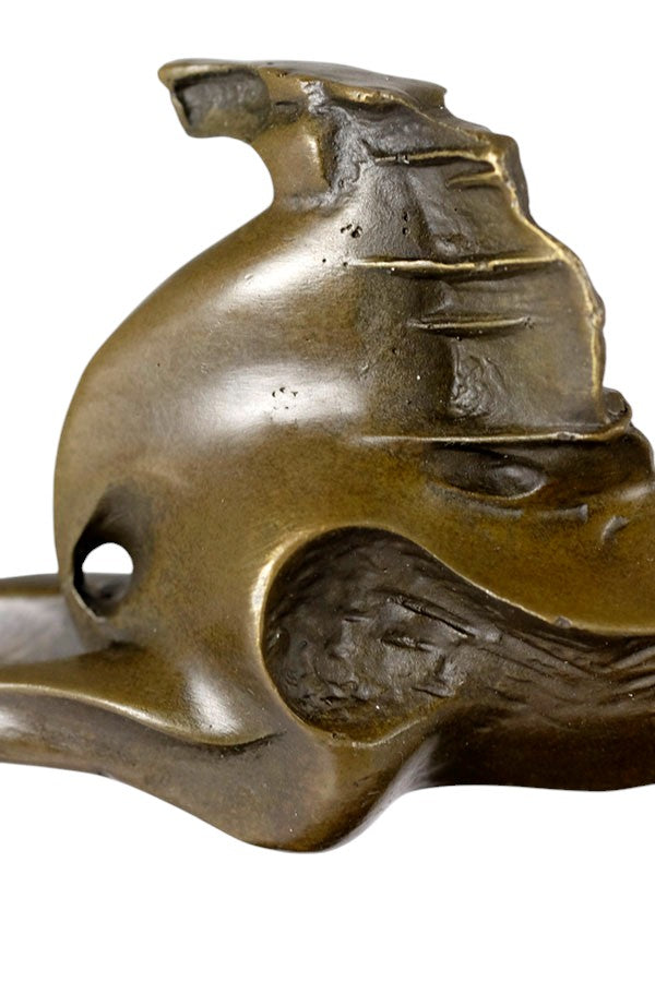 Abstract bronze horse sculpture