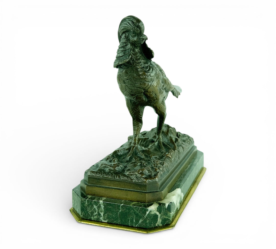 Antique bronze sculpture of a pheasant by Henri Trodoux
