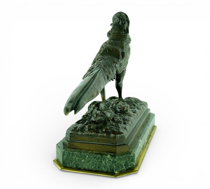 Antique bronze sculpture of a pheasant by Henri Trodoux