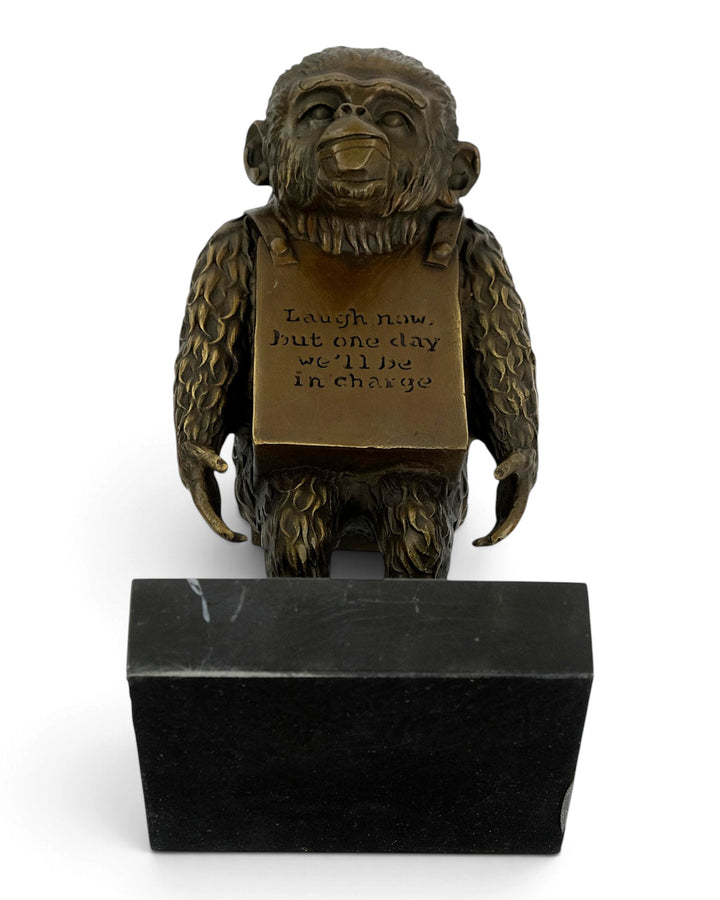 Bronze Sculpture of Laugh Now after Banksy