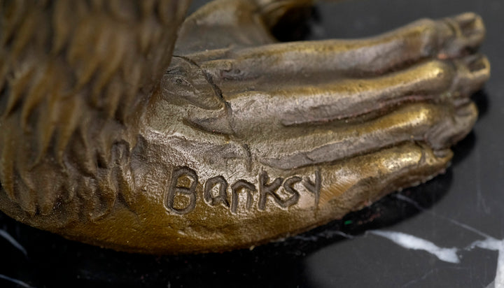 Bronze Sculpture of Laugh Now after Banksy
