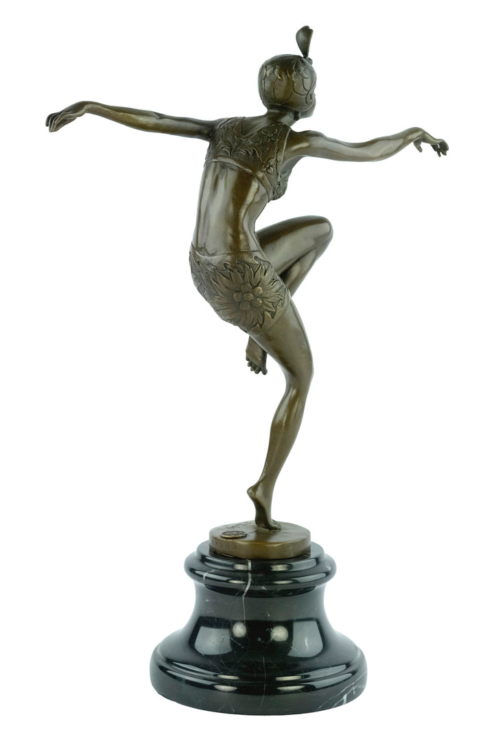 Bronze sculpture of a dancer named 'Con Brio'